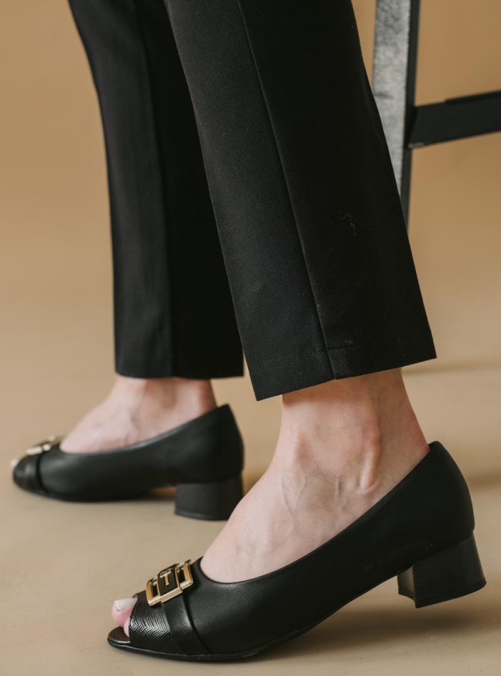 PICCADILLY Peep-toe comfort γόβες 004.779-24008-L ΜΑΥΡΟ PICCADILLY Peep-toe comfort γόβες 004.779-24008-L ΜΑΥΡΟ