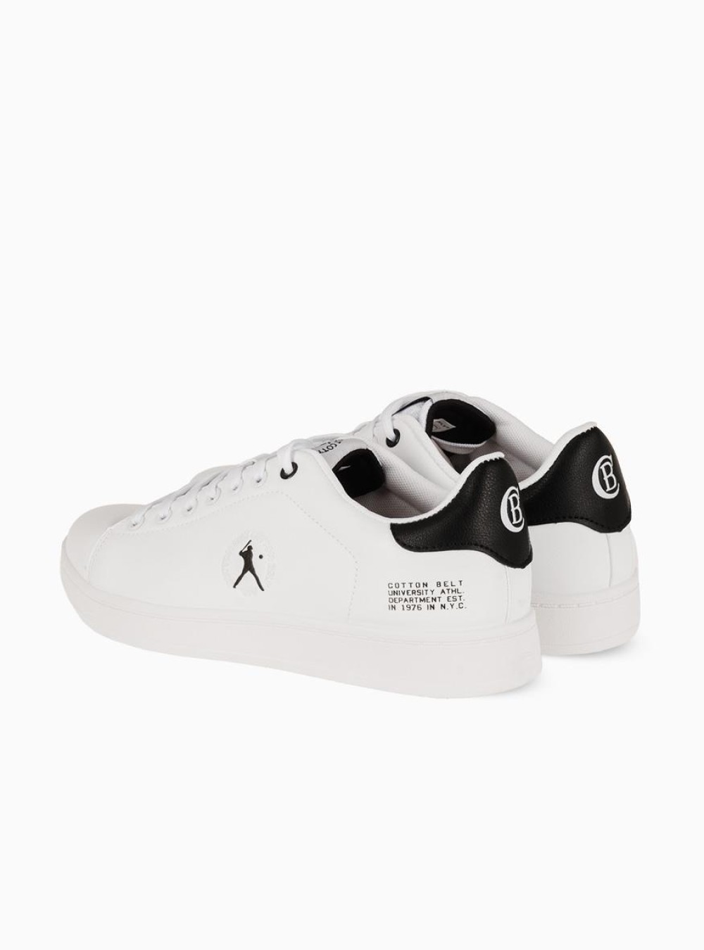 Ανδρικό sneaker 029.CBM4145A40-L ΑΣΠΡΟ/ΜΑΥΡΟ