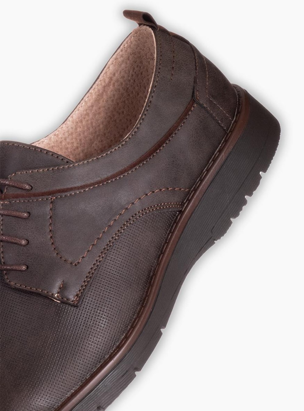 B-SOFT Ανδρικό δετό casual 405.424-4-L ΚΑΦΕ