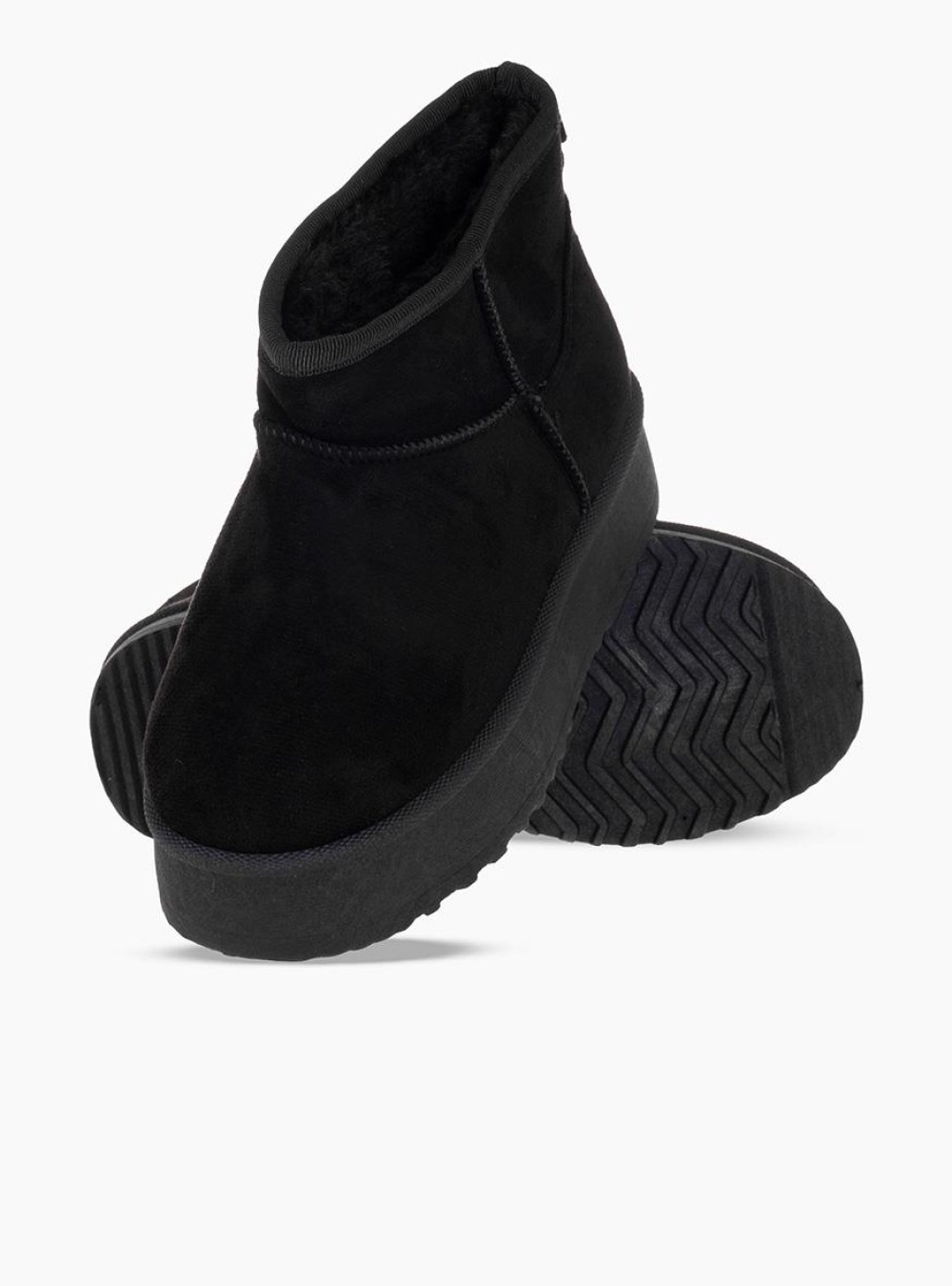 Suede μποτάκι για κορίτσια με εσωτερική γούνα 330.C768-C ΜΑΥΡΟ
