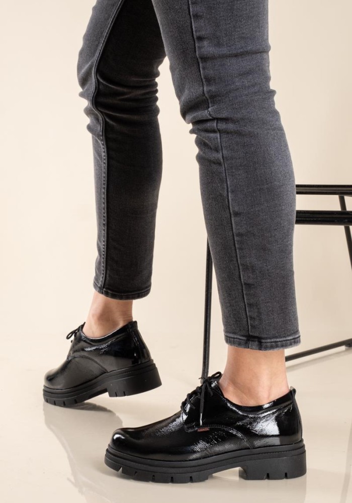 RAGAZZA Δετό λουστρίνι loafer 331.0476-LU ΜΑΥΡΟ