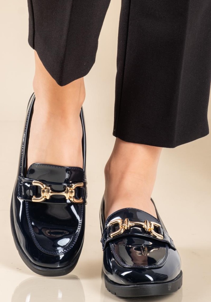 Λουστρίνι Loafers με διακοσμητική αλυσίδα 330.5310-LU ΜΠΛΕ