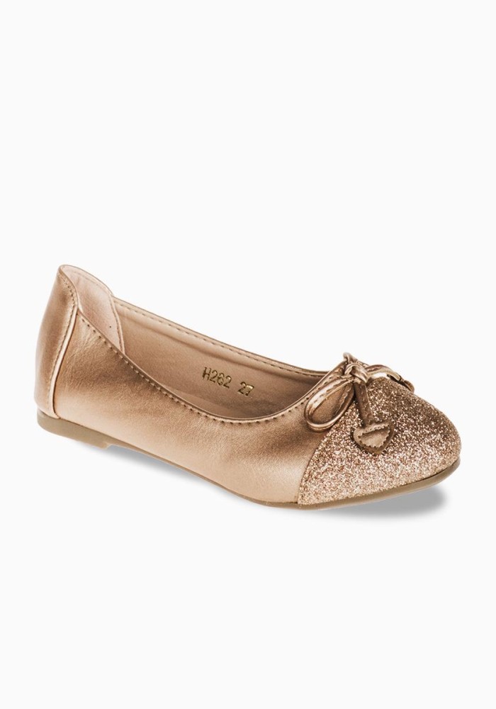 Μπαλαρίνες με glitter στο μπροστά μέρος 330.H262-L CHAMPAGNE
