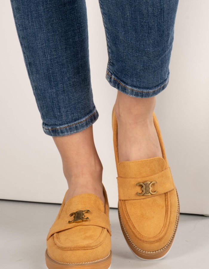Loafers suede με μεταλλική αγκράφα 330.LL1339-C ΤΑΜΠΑ