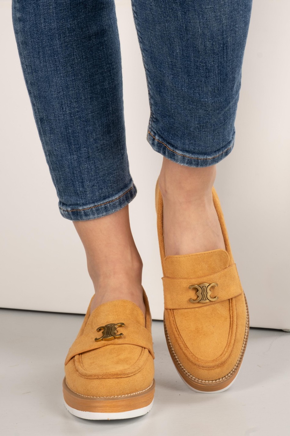 Loafers suede με μεταλλική αγκράφα 330.LL1339-C ΤΑΜΠΑ