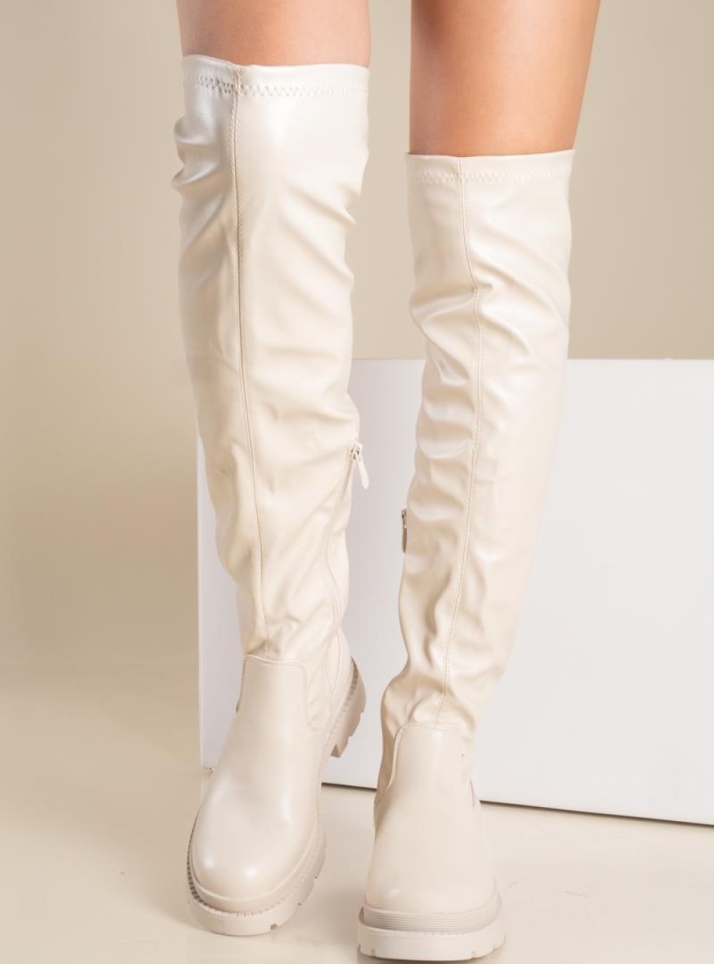 Over the knee casual μπότες 431.OS606-L ΜΠΕΖ Over the knee casual μπότες 431.OS606-L ΜΠΕΖ