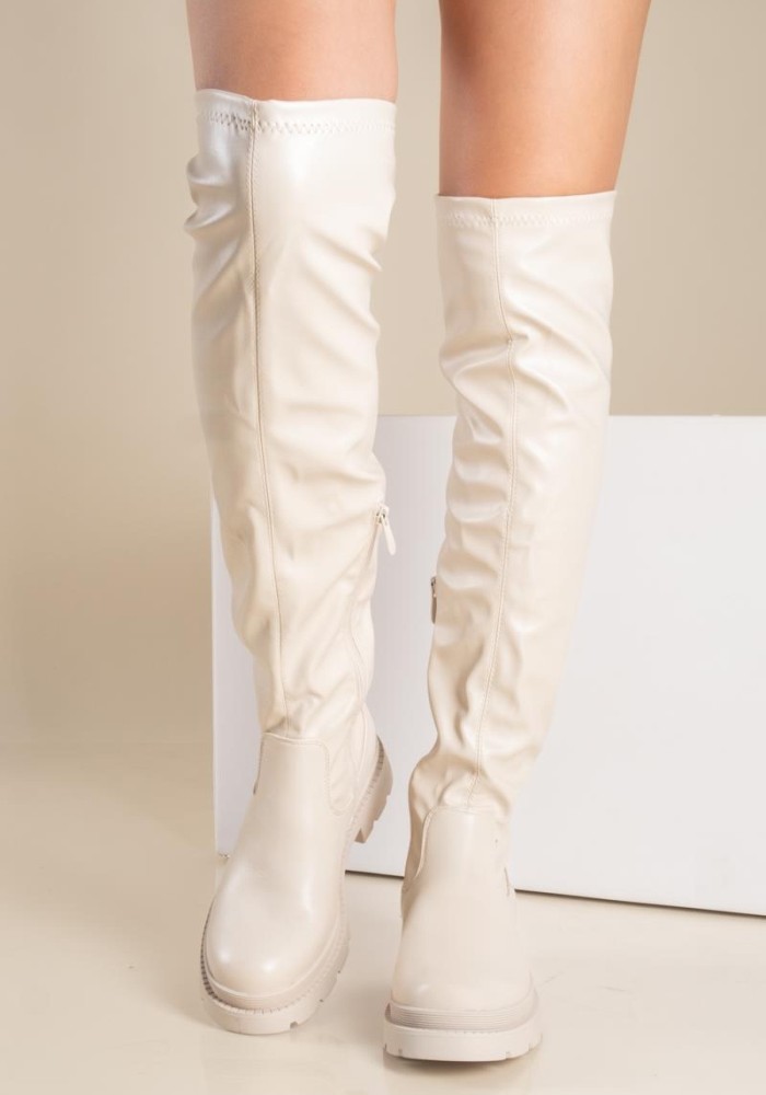 Over the knee casual μπότες 431.OS606-L ΜΠΕΖ