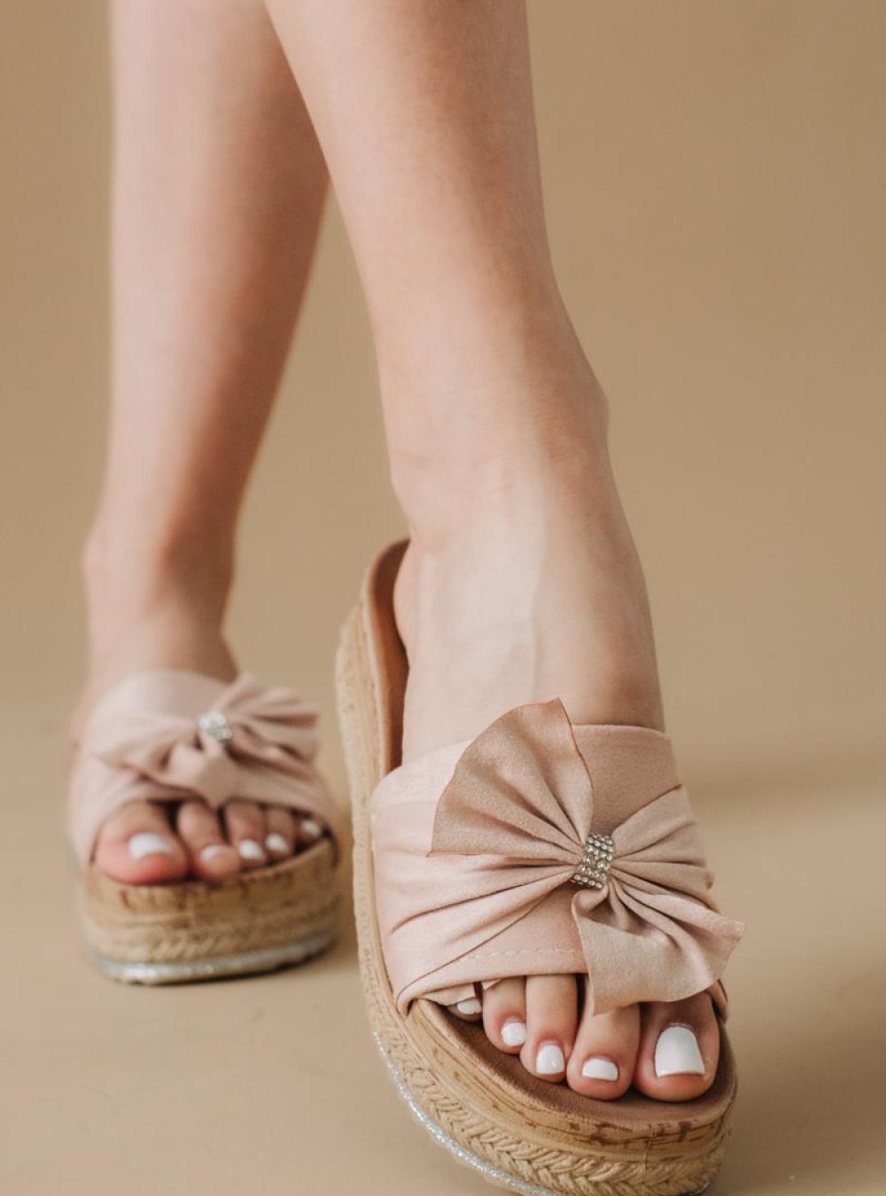 Suede flatforms με φιόγκο 424.568-1-C ΡΟΖ Suede flatforms με φιόγκο 424.568-1-C ΡΟΖ