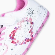 Sneakers για κορίτσια με velcro 433.GD4525-26-L ΑΣΠΡΟ/ΡΟΖ Sneakers για κορίτσια με velcro 433.GD4525-26-L ΑΣΠΡΟ/ΡΟΖ