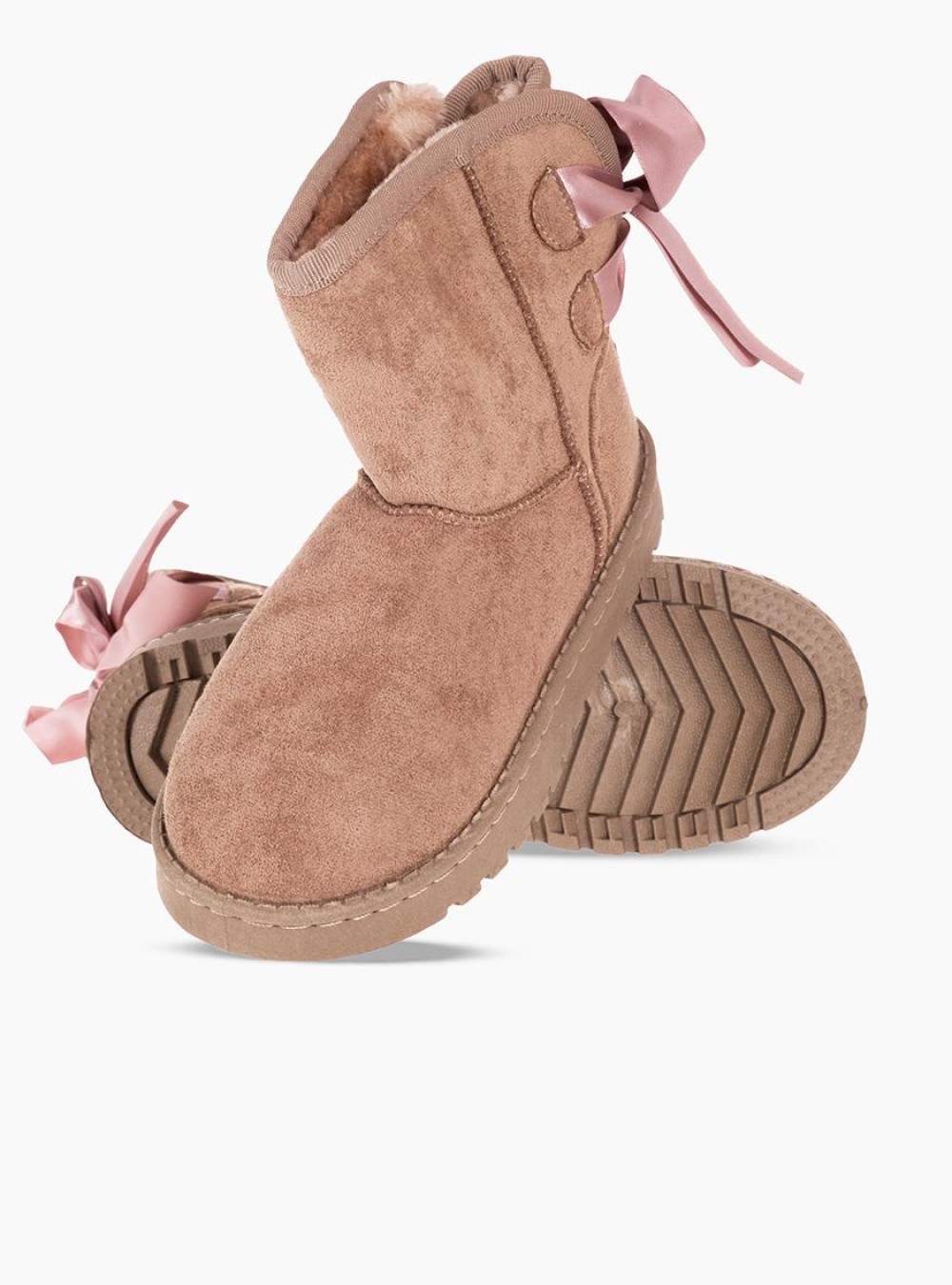 Suede μποτάκια για κορίτσια με εσωτερική γούνα 330.C826-C ΠΟΥΡΟ