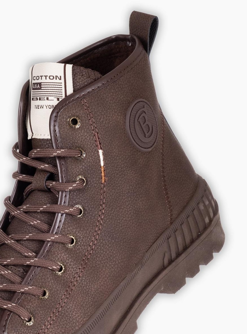 Ανδρικό μποτάκι sneaker 029.CBM320504-L ΚΑΦΕ Ανδρικό μποτάκι sneaker 029.CBM320504-L ΚΑΦΕ