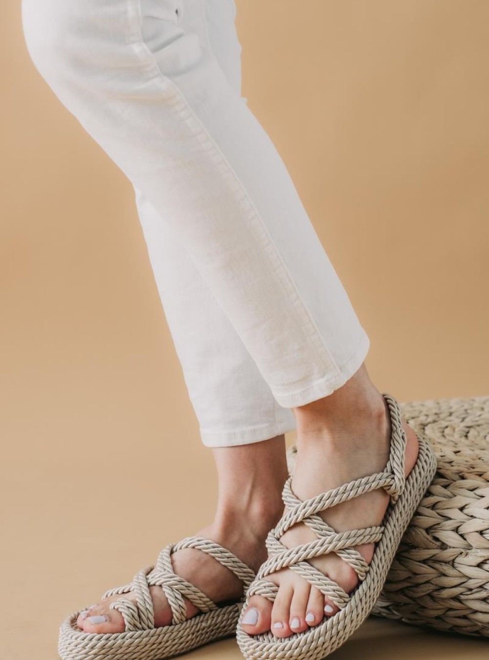 Flatform πέδιλα με σχοινιά 305.SYROS-2-F ΜΠΕΖ Flatform πέδιλα με σχοινιά 305.SYROS-2-F ΜΠΕΖ