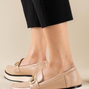 Casual loafers με διακοσμητική αλυσίδα 431.LL1522-L ΜΠΕΖ Casual loafers με διακοσμητική αλυσίδα 431.LL1522-L ΜΠΕΖ