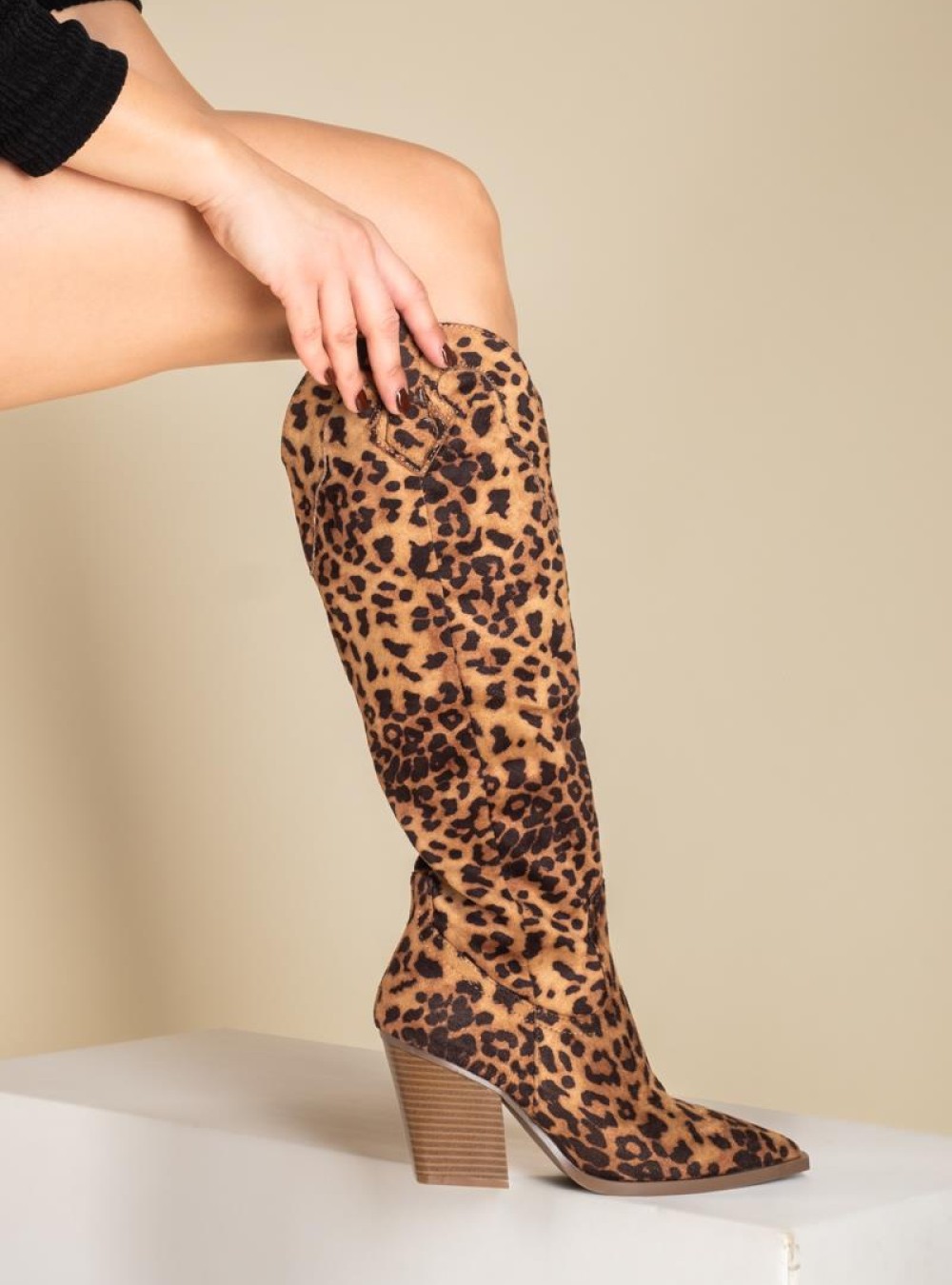 Western suede λεοπάρ μπότες 431.7600-1-C ΛΕΟΠΑΡ Western suede λεοπάρ μπότες 431.7600-1-C ΛΕΟΠΑΡ