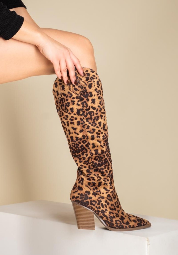 Western suede λεοπάρ μπότες 431.7600-1-C ΛΕΟΠΑΡ Western suede λεοπάρ μπότες 431.7600-1-C ΛΕΟΠΑΡ