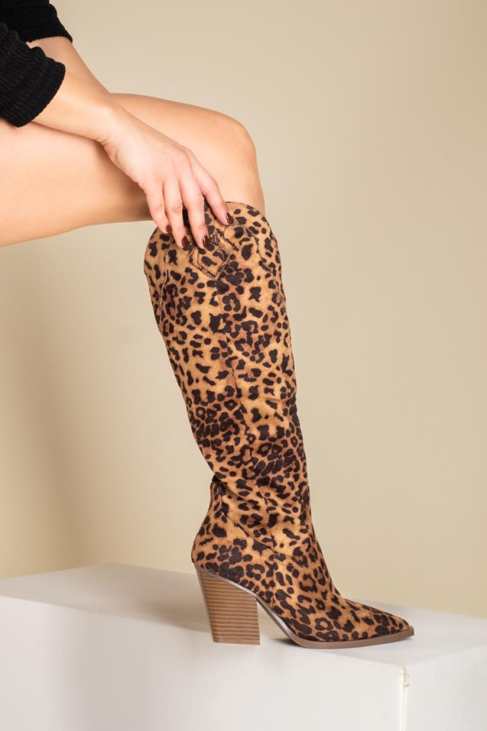 Western suede λεοπάρ μπότες 431.7600-1-C ΛΕΟΠΑΡ Western suede λεοπάρ μπότες 431.7600-1-C ΛΕΟΠΑΡ