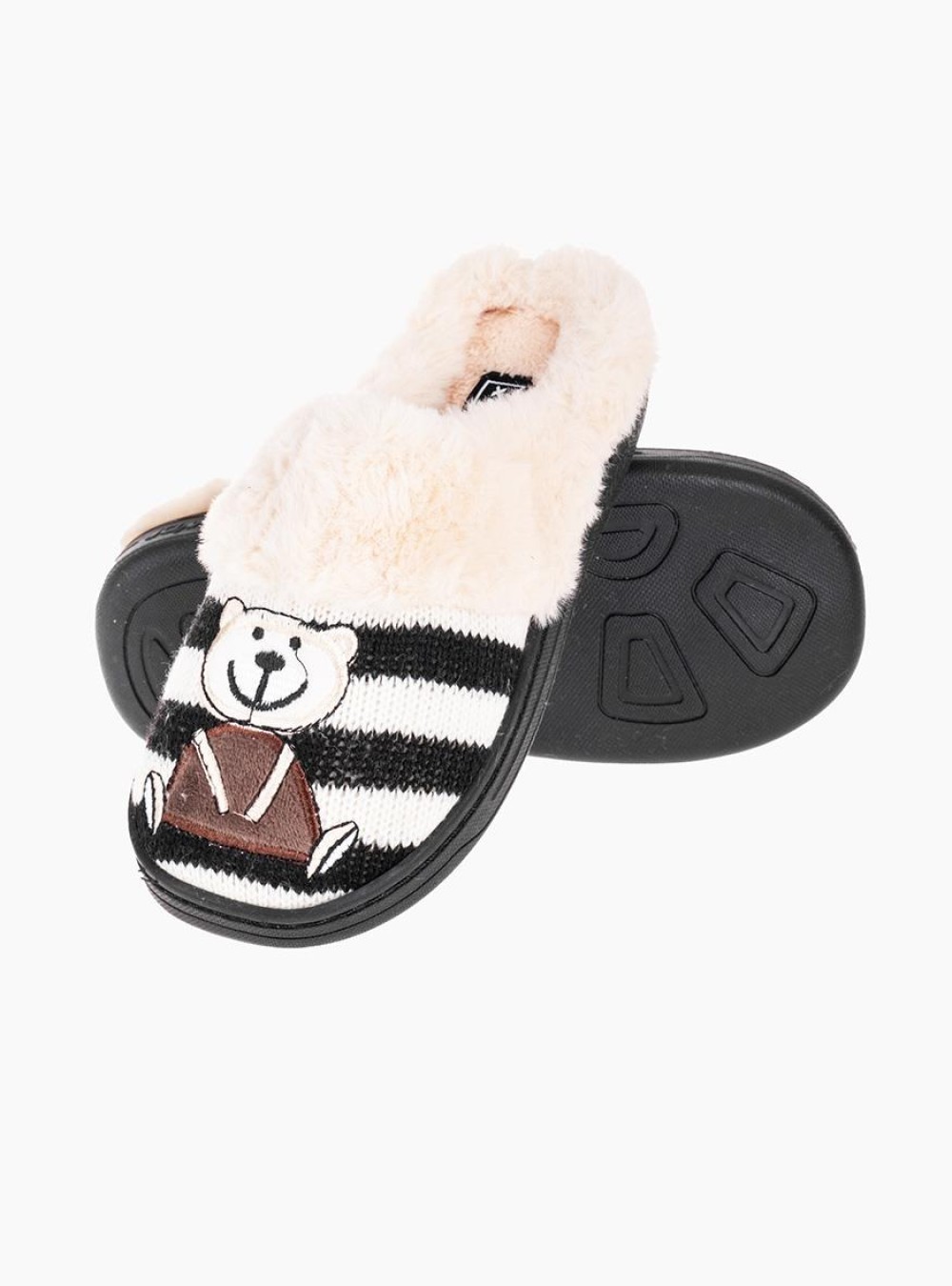 Παντόφλες για κορίτσια ριγέ 421.MB3742-F ΜΑΥΡΟ Παντόφλες για κορίτσια ριγέ 421.MB3742-F ΜΑΥΡΟ