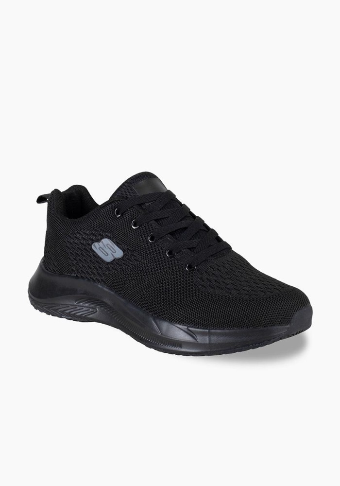 Ανδρικά υφασμάτινα running sneakers ΜΑΥΡΟ