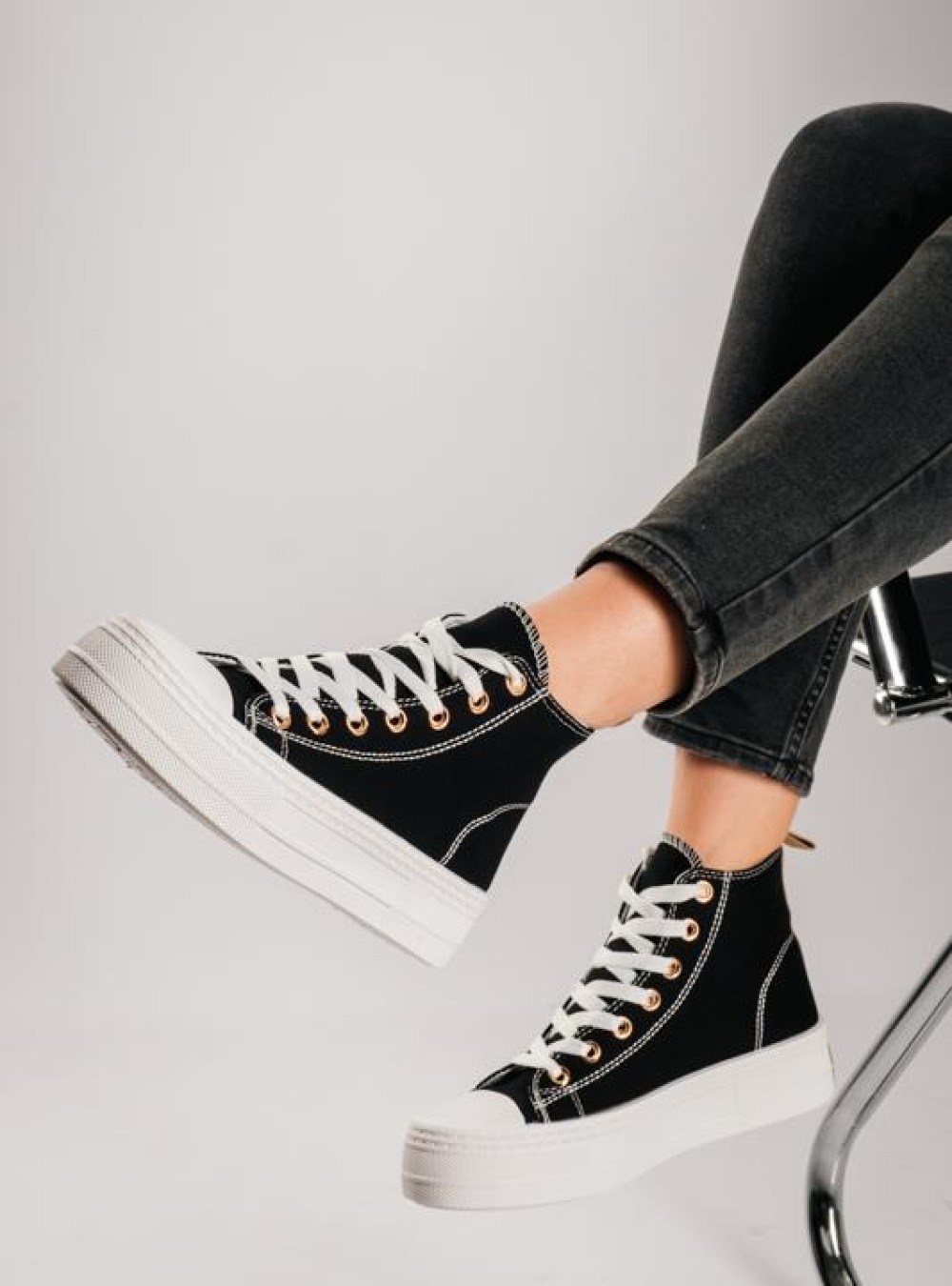 Υφασμάτινα δίσολα sneakers ΜΑΥΡΟ Υφασμάτινα δίσολα sneakers ΜΑΥΡΟ