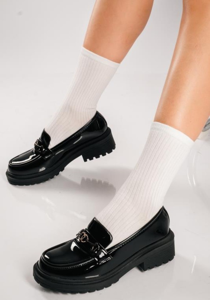 Chunky λουστρίνι loafers ΜΑΥΡΟ