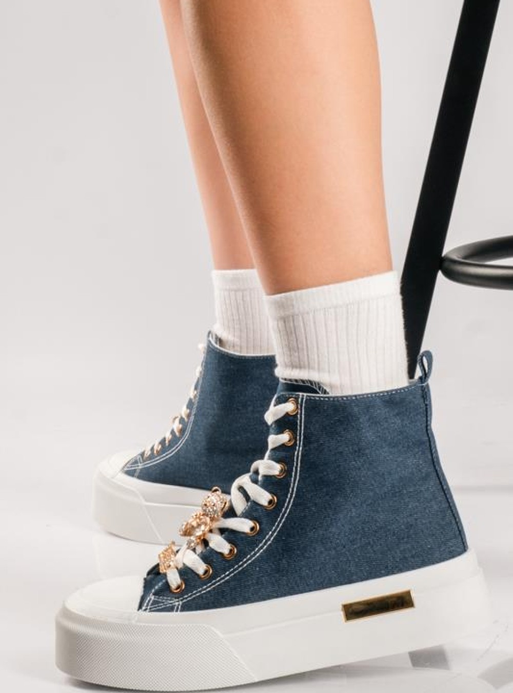 Δίσολα υφασμάτινα sneakers μποτάκια JEAN Δίσολα υφασμάτινα sneakers μποτάκια JEAN