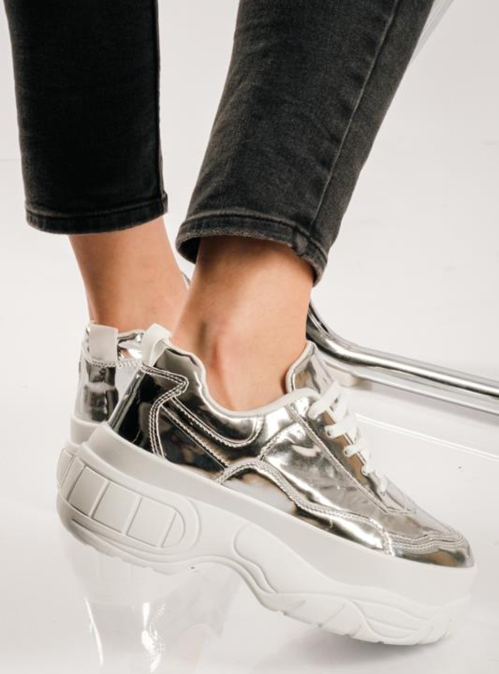 Λουστρίνι δίσολα sneakers ΑΣΗΜΙ Λουστρίνι δίσολα sneakers ΑΣΗΜΙ