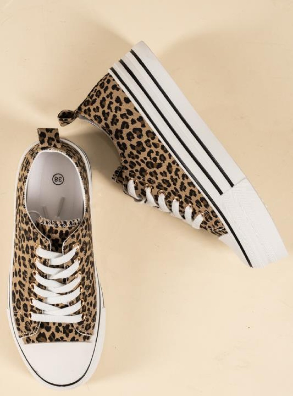 Υφασμάτινα δίσολα sneakers ΛΕΟΠΑΡ Υφασμάτινα δίσολα sneakers ΛΕΟΠΑΡ