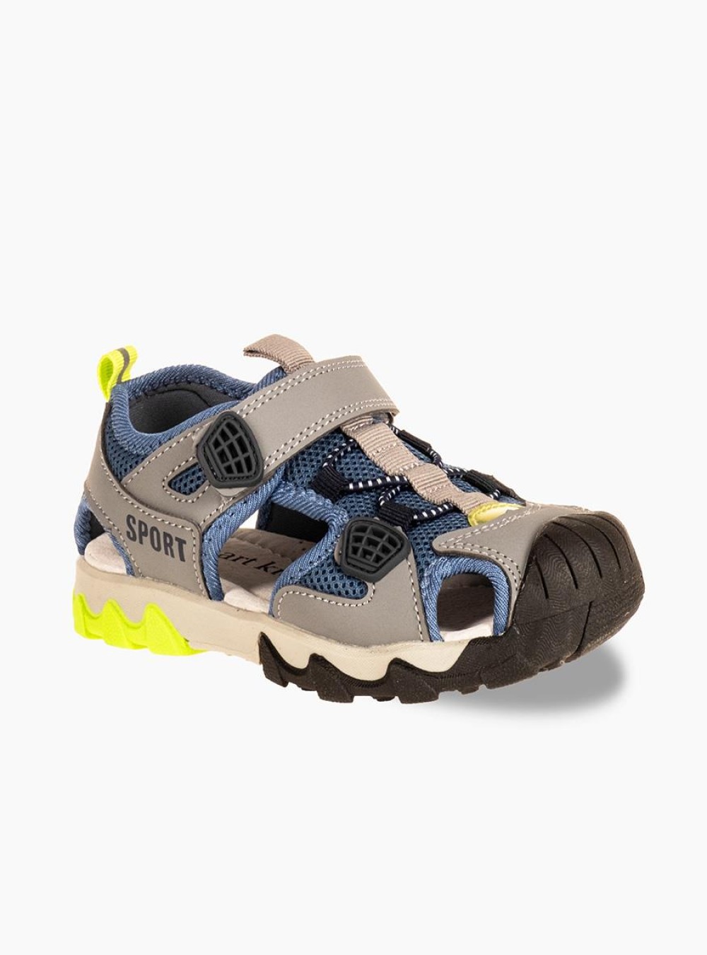 Sporty πέδιλα για αγόρια με velcro ΓΚΡΙ Sporty πέδιλα για αγόρια με velcro ΓΚΡΙ