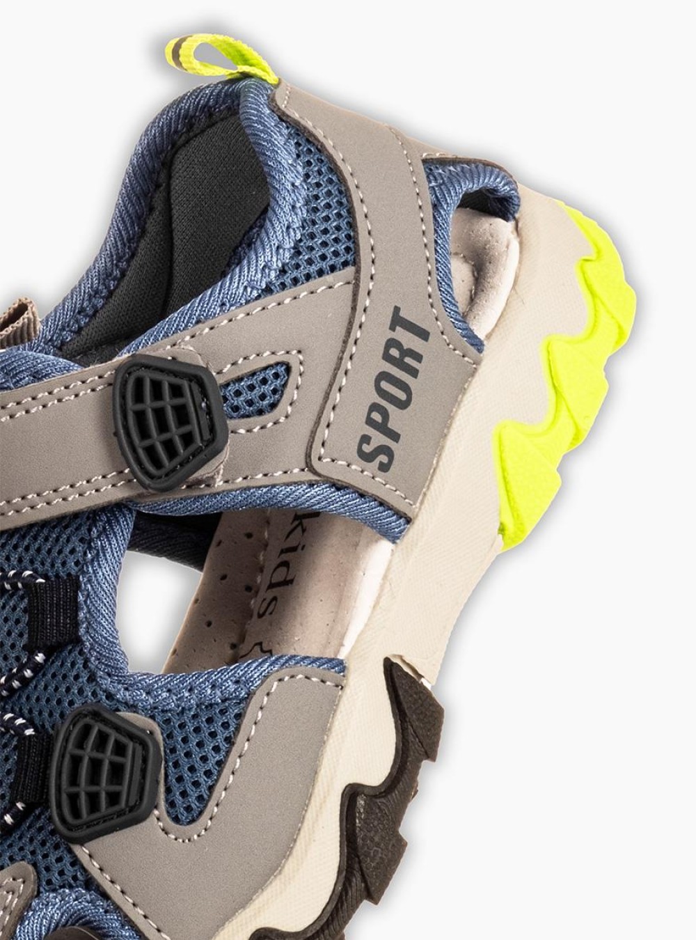 Sporty πέδιλα για αγόρια με velcro ΓΚΡΙ Sporty πέδιλα για αγόρια με velcro ΓΚΡΙ