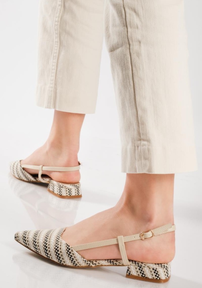 Slingback μυτερές μπαλαρίνες ΑΣΠΡΟ