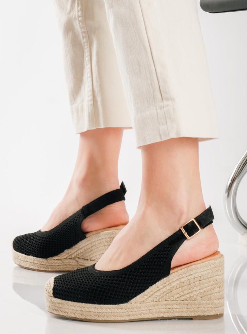 Slingback πλατφόρμες εσπαντρίγιες ΜΑΥΡΟ Slingback πλατφόρμες εσπαντρίγιες ΜΑΥΡΟ