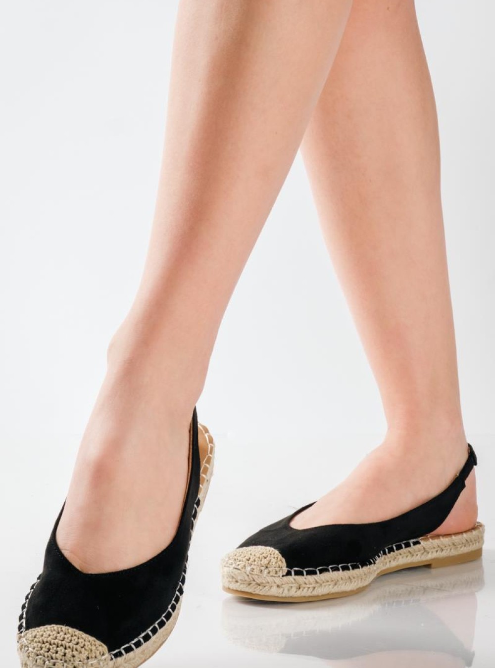 Slingback flat εσπαντρίγιες ΜΑΥΡΟ