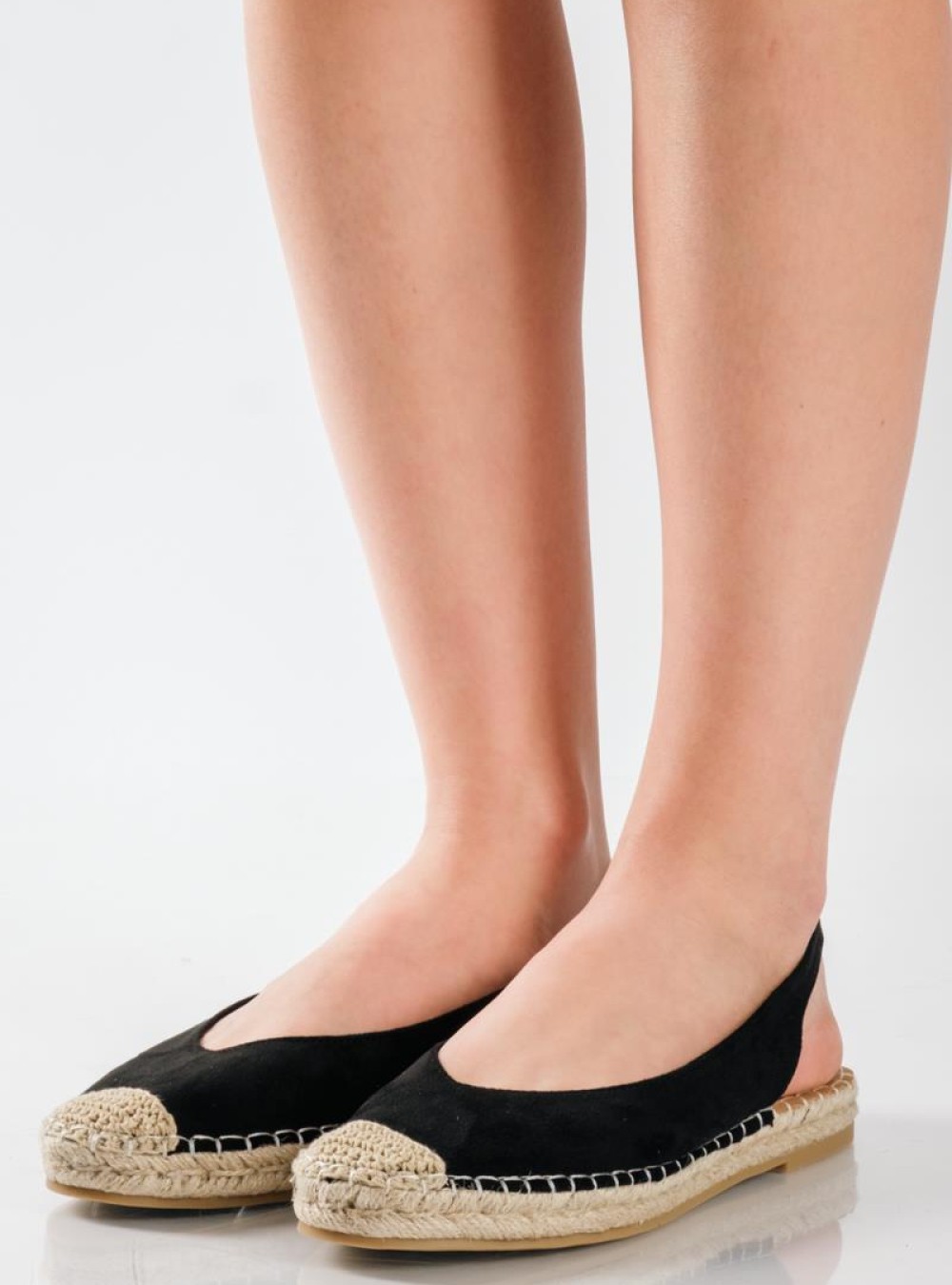 Slingback flat εσπαντρίγιες ΜΑΥΡΟ
