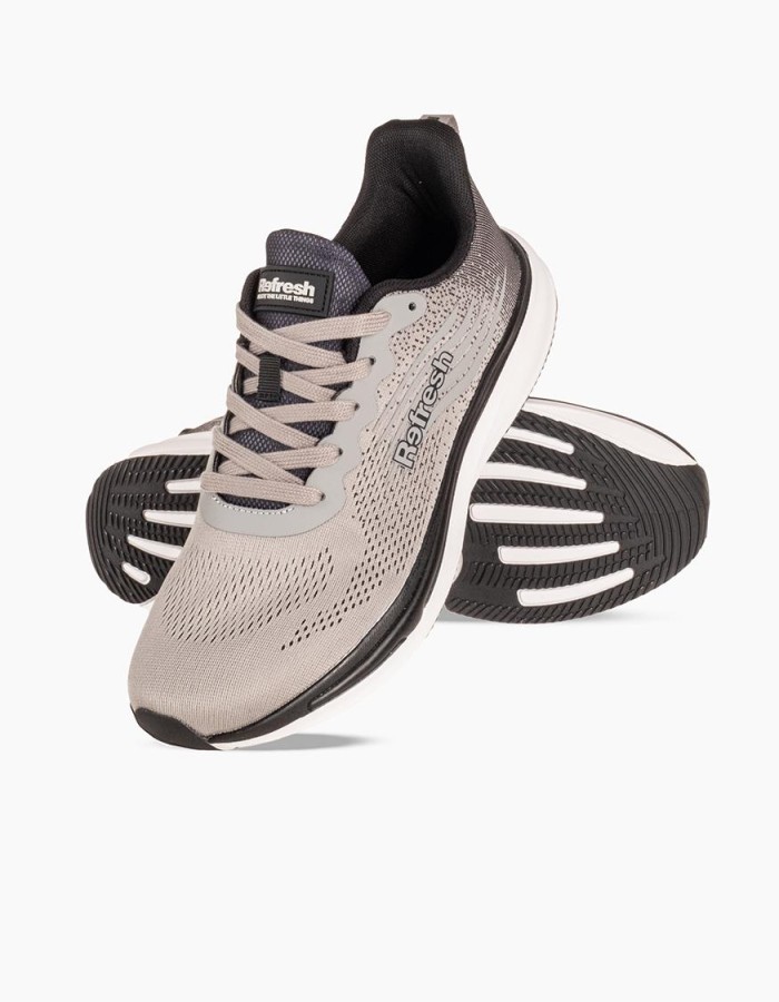 REFRESH Aνδρικά active sneakers ΜΑΥΡΟ/ΓΚΡΙ