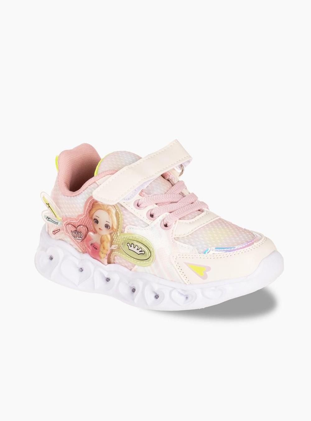 Αθλητικά για κορίτσια με velcro και φιγούρα princess ΡΟΖ Αθλητικά για κορίτσια με velcro και φιγούρα princess ΡΟΖ