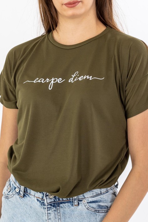 T-Shirt με Στάμπα 402.CARPE-TSH